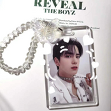 Kpop Acrylic Hard beaded Photocard Holder Keychain Butterfly Pendant