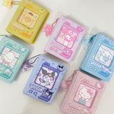 Cute Sarino Heart Photocard Collect Book with Pendant ID Badge Kuromi Melody Cinnamoroll Hello Kitty Pompompurin