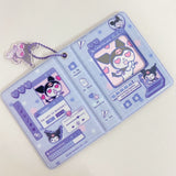 Cute Sarino Heart Photocard Collect Book with Pendant ID Badge Kuromi Melody Cinnamoroll Hello Kitty Pompompurin