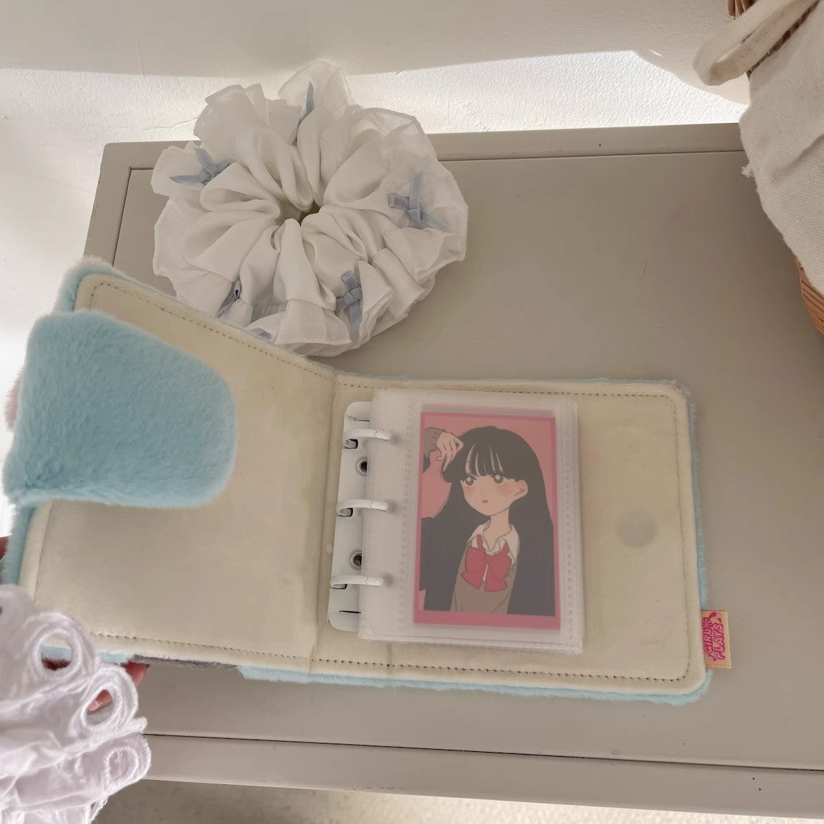 Kpop Photocard Binder Mini Binder Cute Plush PC Holder Pink House 09