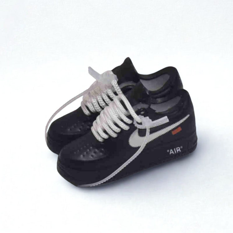 Mini Shoes for Labubu Air Force Off White Low Sneakers bLACK