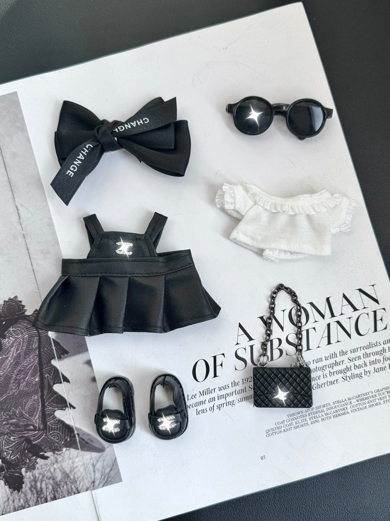 labubu clothes chanel 6 pieces outfits set