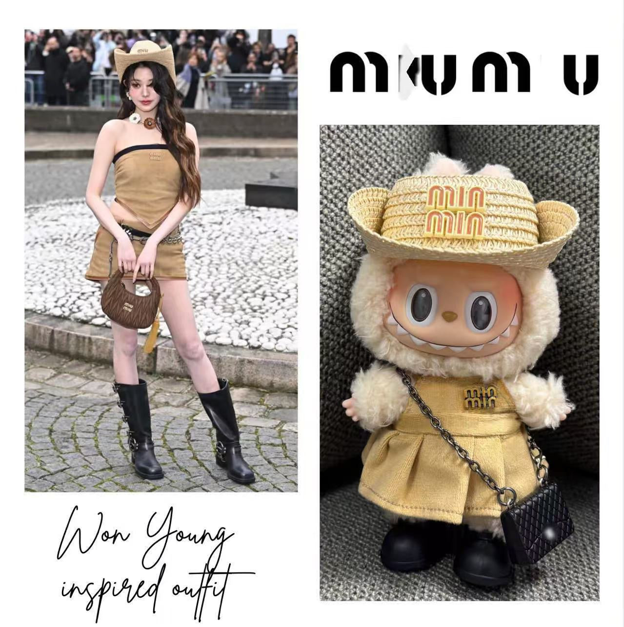 labubu miumiu clothes Celebrity Jang Wonyoung