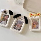 Cute Corgi Dog Plush KPop Photocard Holder keychain Name Badge Holder