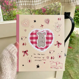 A5 Cute  Bunny Retro Heart Bow Hard Cover Kpop Photocard Binder