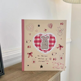 A5 Cute  Bunny Retro Heart Bow Hard Cover Kpop Photocard Binder