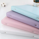 Kpop B5 Leather Large Photocard Binder 3 ring White Blue Pink Violet