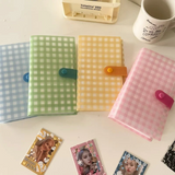 A6 3 Pocket Checker Pastel Photocard Collect Book Binder