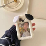 Cute Corgi Dog Plush KPop Photocard Holder keychain Name Badge Holder