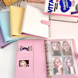 A5 Leather Kpop Photocard Binder with Side Pockets+20 Refill Pages Pocket