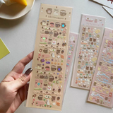 Cute Sticker KPop Polco Holographic  Sticker Glitter Teddy Bunny