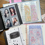 A5 Composition Binder Hardcover Kpop Photocard Binder 6 Ring Planner