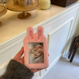 Cute Bear Bunny Tiger Plush KPop Keychain Photocard Holder