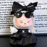 labubu clothes chanel with bag and sunglasses