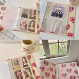 A5 Cute  Bunny Retro Heart Bow Hard Cover Kpop Photocard Binder