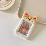 Cute Corgi Dog Plush KPop Photocard Holder keychain Name Badge Holder
