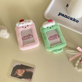 Cute Fluffy Plush Dessert Cake Kpop Photocard with KeyChain