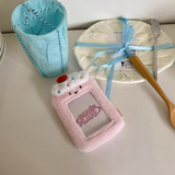 Cute Fluffy Plush Dessert Cake Kpop Photocard with KeyChain