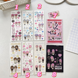 Korean Polco Cute Girl Mini Sticker