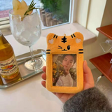 Cute Bear Bunny Tiger Plush KPop Keychain Photocard Holder
