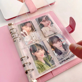 A5 Leather Kpop Photocard Binder with Side Pockets+20 Refill Pages Pocket