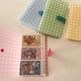 A6 3 Pocket Checker Pastel Photocard Collect Book Binder