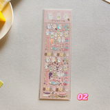 Cute Sticker KPop Polco Holographic  Sticker Glitter Teddy Bunny