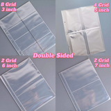 Kpop B5 Leather Large Photocard Binder 3 ring White Blue Pink Violet