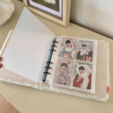 Cute Fluffy Kpop A5 Kpop Photocard Binder Puppy Kitty Binder with Cover Sheet