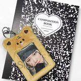 Cute Bear Bunny Tiger Plush KPop Keychain Photocard Holder