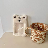 Cute Bear Bunny Tiger Plush KPop Keychain Photocard Holder