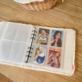 Cute Fluffy Kpop A5 Kpop Photocard Binder Puppy Kitty Binder with Cover Sheet