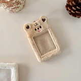 Cute Bear Bunny Tiger Plush KPop Keychain Photocard Holder