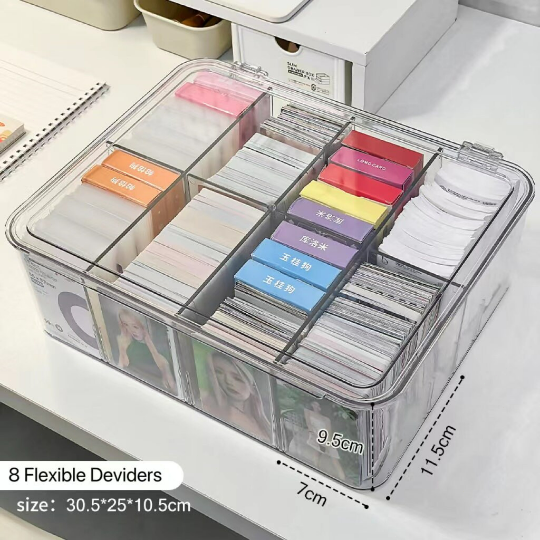 Large 8/12 deviders Kpop Photocard Storage Case