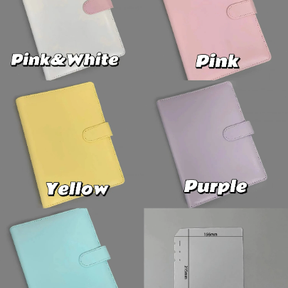 A5 Leather Kpop Photocard Binder with Side Pockets+20 Refill Pages Pocket