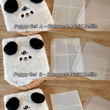 Cute Fluffy Kpop A5 Kpop Photocard Binder Puppy Kitty Binder with Cover Sheet