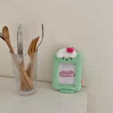 Cute Fluffy Plush Dessert Cake Kpop Photocard with KeyChain