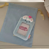 Cute Fluffy Plush Dessert Cake Kpop Photocard with KeyChain