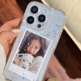 Clear Glitter Starry Jelly Kpop Phone Case iPhone 16 Pro Max