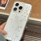 Clear Glitter Starry Jelly Kpop Phone Case iPhone 16 Pro Max