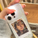 Clear Glitter Starry Jelly Kpop Phone Case iPhone 16 Pro Max