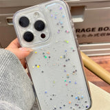 Clear Glitter Starry Jelly Kpop Phone Case iPhone 16 Pro Max