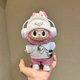 Labubu Prada Clothes Sweat shirt Outfit set with headphone