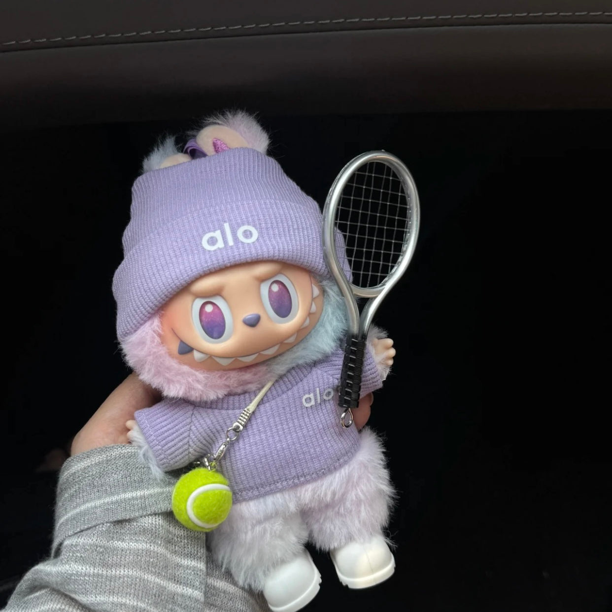 Alo Labubu Clothes Tennis Outfit with Racket Pin