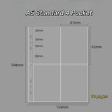 A5 Slim Standard Wide 7 Hole Clear Kpop Photocard 4 Pocket 2 Pocket 1 Pocket Kpop Postcard Binder Pages