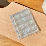 A7 3 ring Mini Kpop Photocard Binder Heart Holographic Refill Pages Inserts