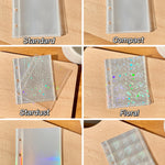 A7 3 ring Mini Kpop Photocard Binder Heart Holographic Refill Pages Inserts 04