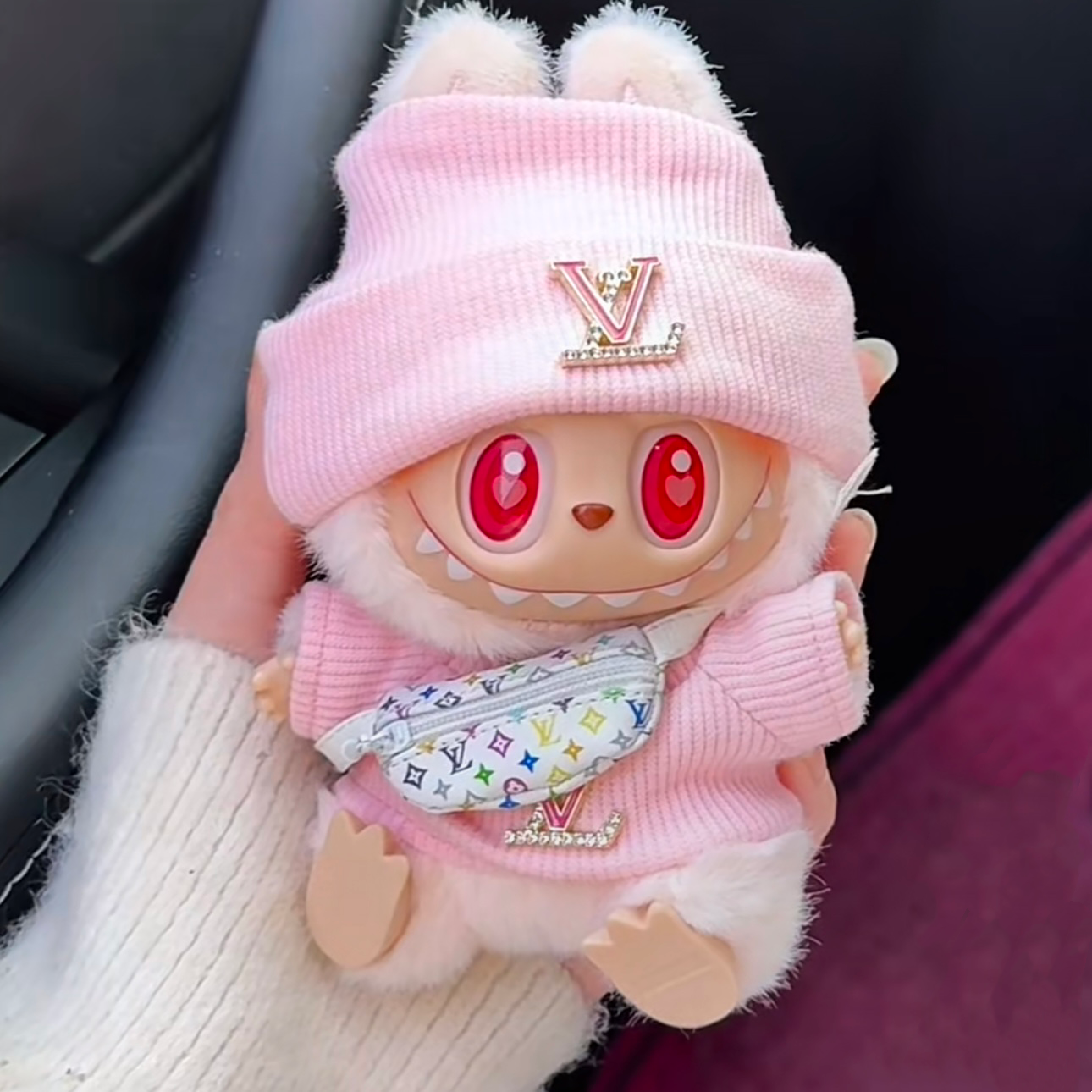 Labubu Clothes LV Pink Outfit Set
