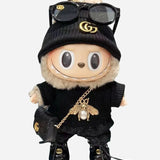 LABUBU Clothes Gucci Black Sweater Outfit with Beanie