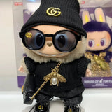 LABUBU Clothes Gucci Black Sweater Outfit with Beanie